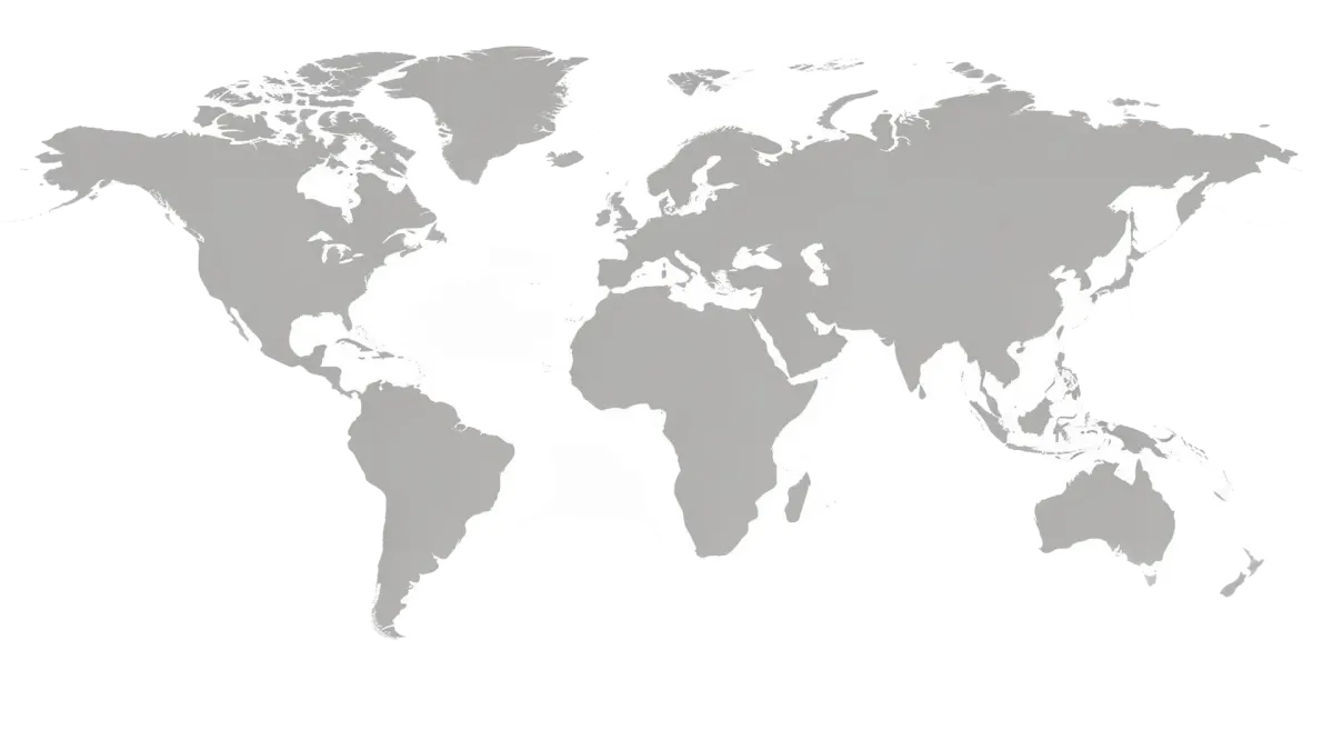 World map showing Ameego Labs international footprint